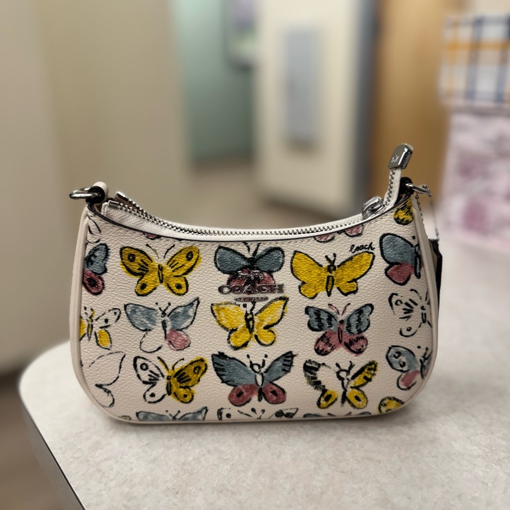 NWT - Coach - Teri Mini Crossbody Bag - Butterfly Print